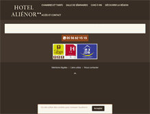 Tablet Screenshot of hotel-alienorlangon.fr